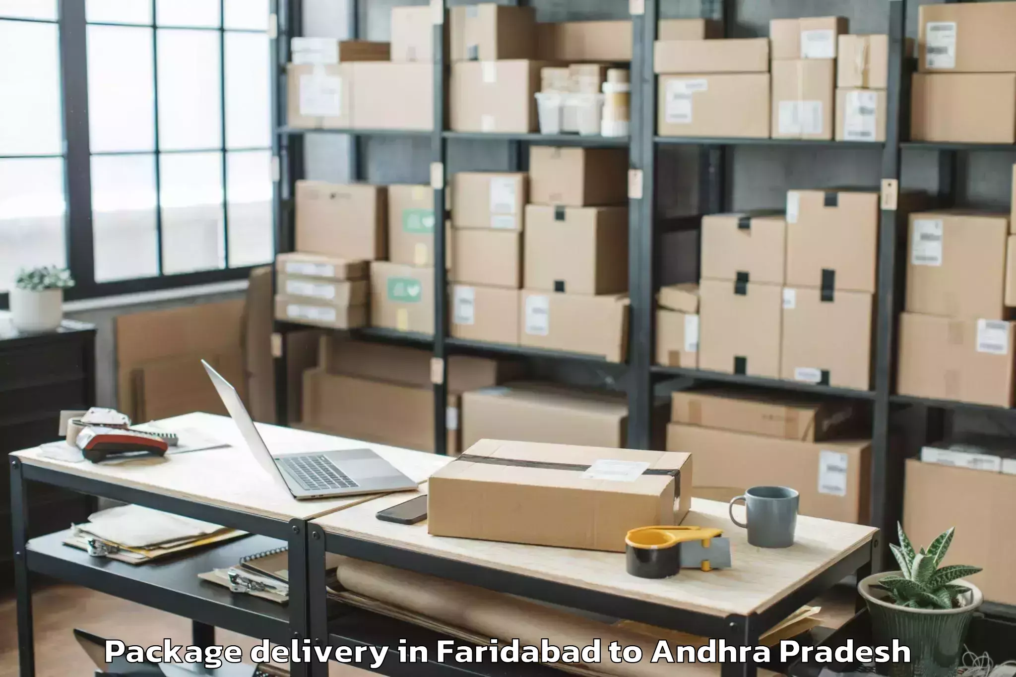 Affordable Faridabad to Uyyalawada Package Delivery